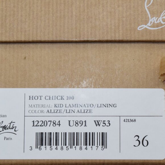 EUC Christian Louboutin Hot Chick 100 Heels Pumps 36 M Blue Metallic Alize 6M - Picture 7 of 16